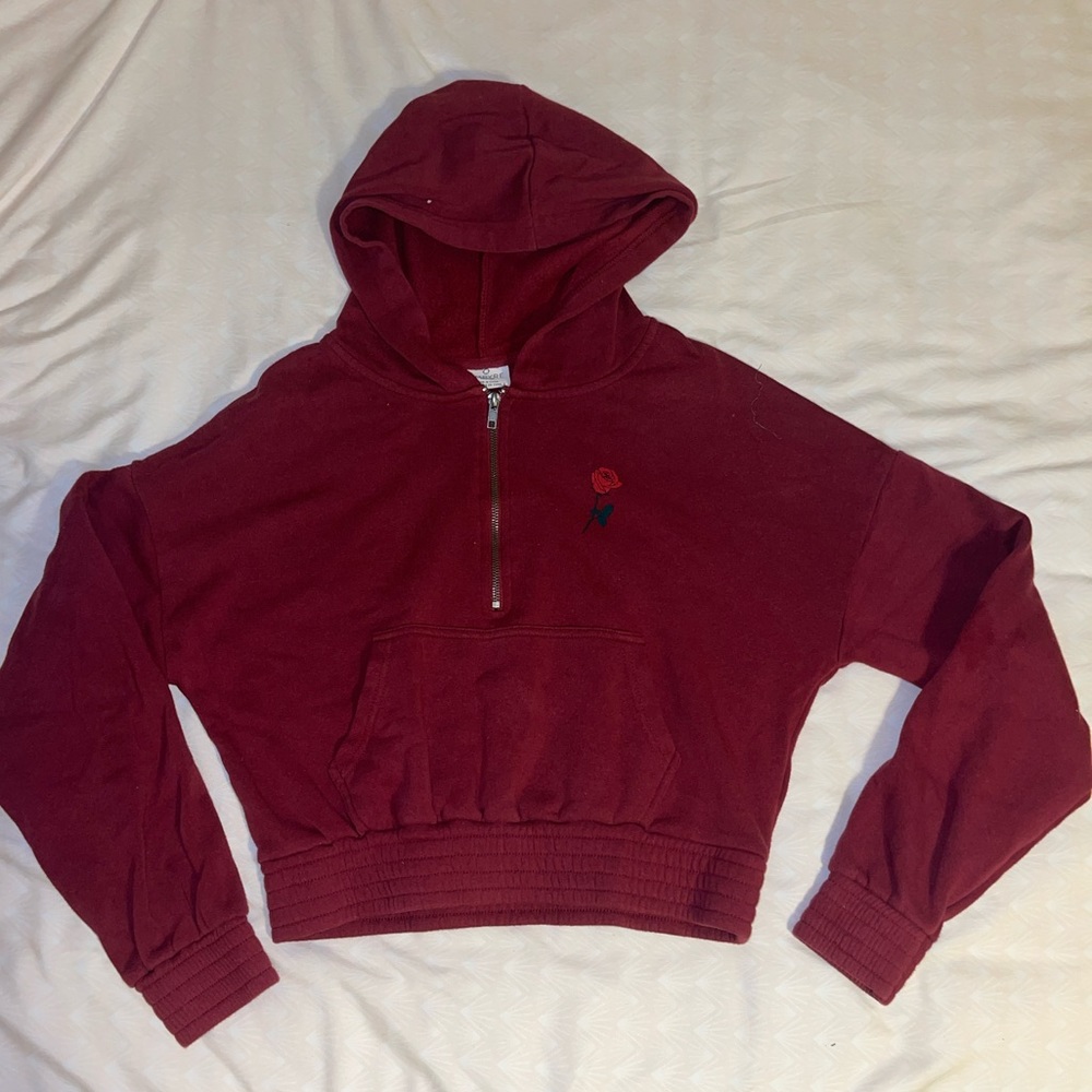 Cropped Red Hoodie
